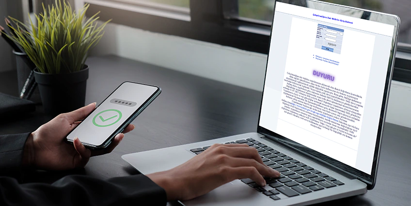 Çalışılmadığına Dair Bildirim Giriş Sistemi’nde SMS Yoluyla İkincil Doğrulama Kontrolü Uygulaması