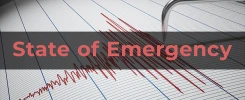 State of Emergency Declared for the Earthquake Area State of Emergency Declared for the Earthquake Area